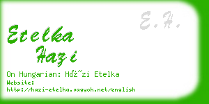 etelka hazi business card